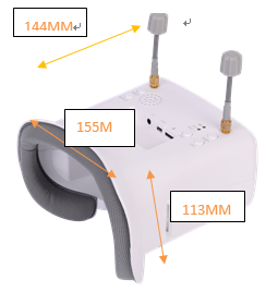 dmkr 4.3inch 5.8ghz 3.7v 2000mah 32g tf card fpv analog goggle