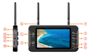 DMKR 4.3Inch IPS 5.8GHz 5V 2A DVR FPV Analog Monitor dmkr 4.3inch ips 5.8ghz 5v 2a dvr fpv analog monitor