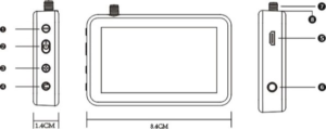 DMKR 3.0Inch 5.8GHz Receiver 40CH DJI 3.7V 800mAh FPV Analog Monitor dmkr 3.0inch 5.8ghz receiver 40ch dji 3.7v 800mah fpv analog monitor